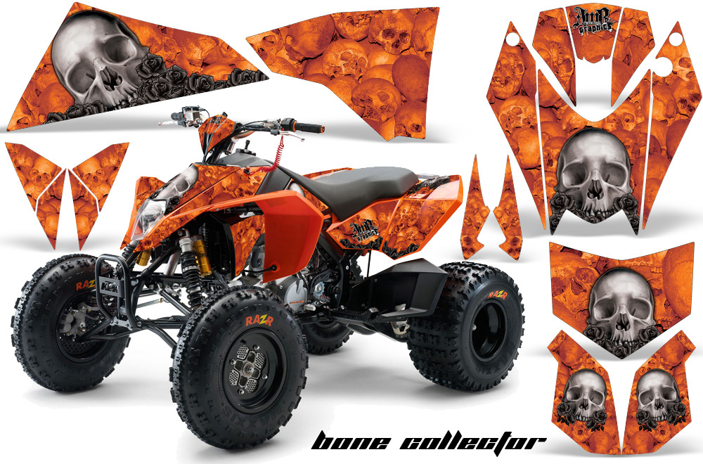 KTM 525 XC 08 Graphics Kit BoneCollector Orange